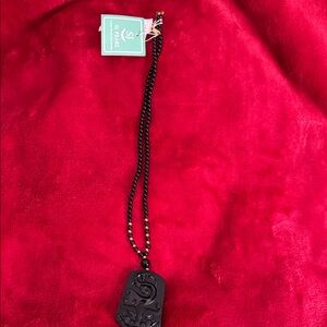 Elegant Black Beaded Necklace